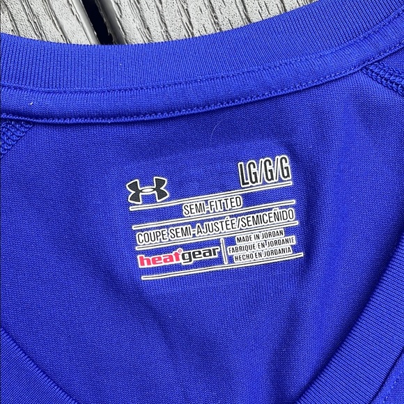 Under Armour Blue Heat Gear Long Sleeve Shirt - Picture 2 of 3